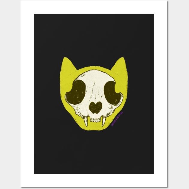 Skelly, The Cat | Spirit Version Wall Art by ghostieking